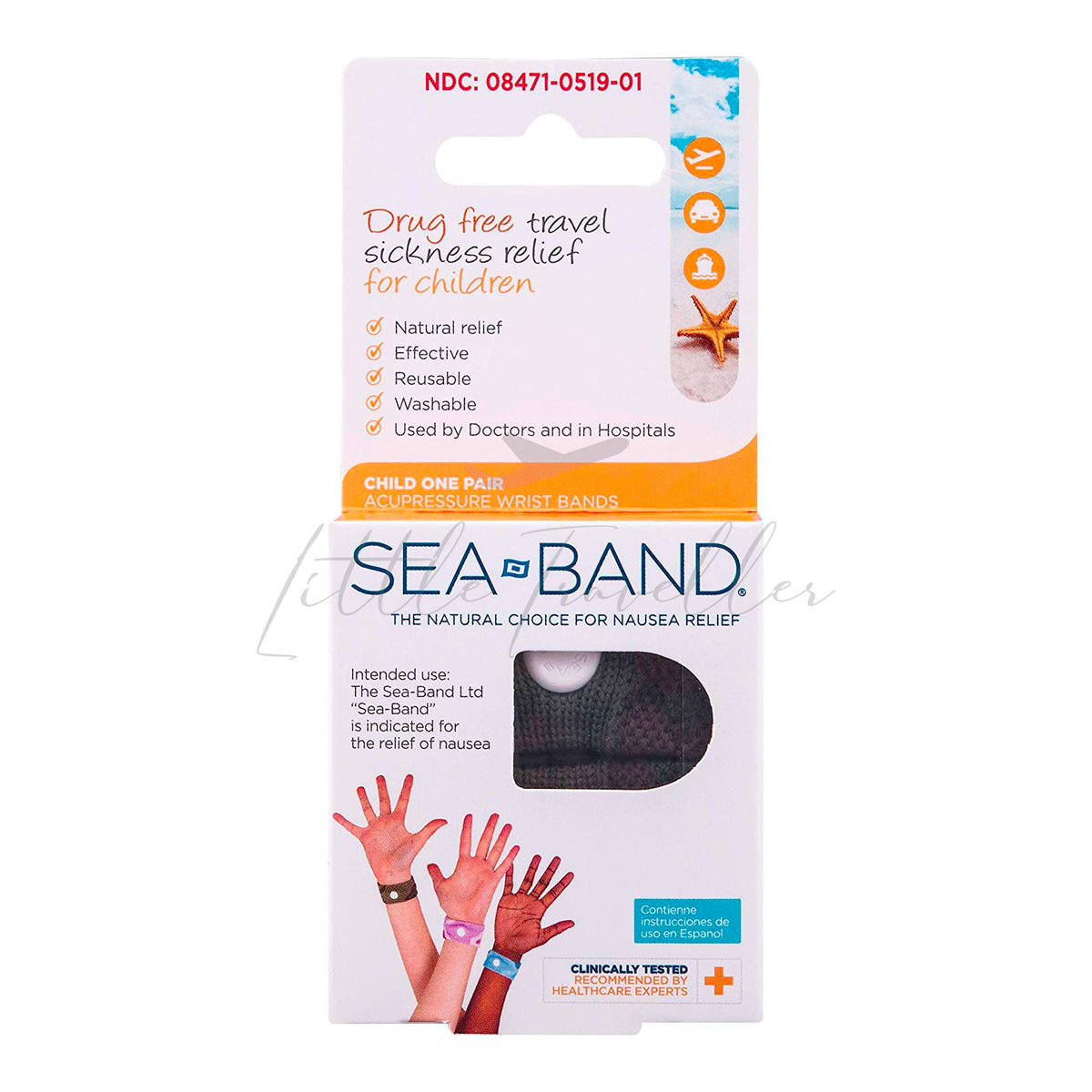Sea-Band Wristband,Anti-Nausea Acupressure (1 Pair / Child)